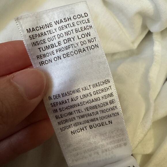 TRUE RELIGION Long Buddha Elongated T-Shirt White Crew Neck Tee NWT - Picture 10 of 11